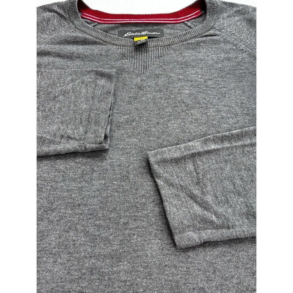 Eddie Bauer Travex Catalyst Pullover Men 2XL Gray Crewneck‎ Cashmere Blend LS
